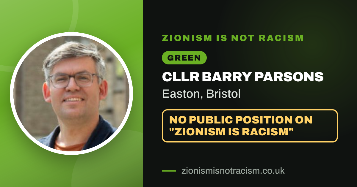 Share image: Cllr Barry Parsons, Easton ward, Bristol