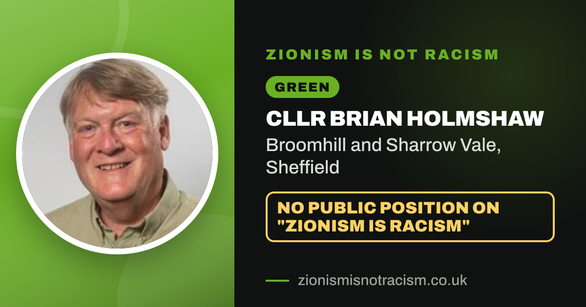 Share image: Cllr Brian Holmshaw, Broomhill and Sharrow Vale ward, Sheffield