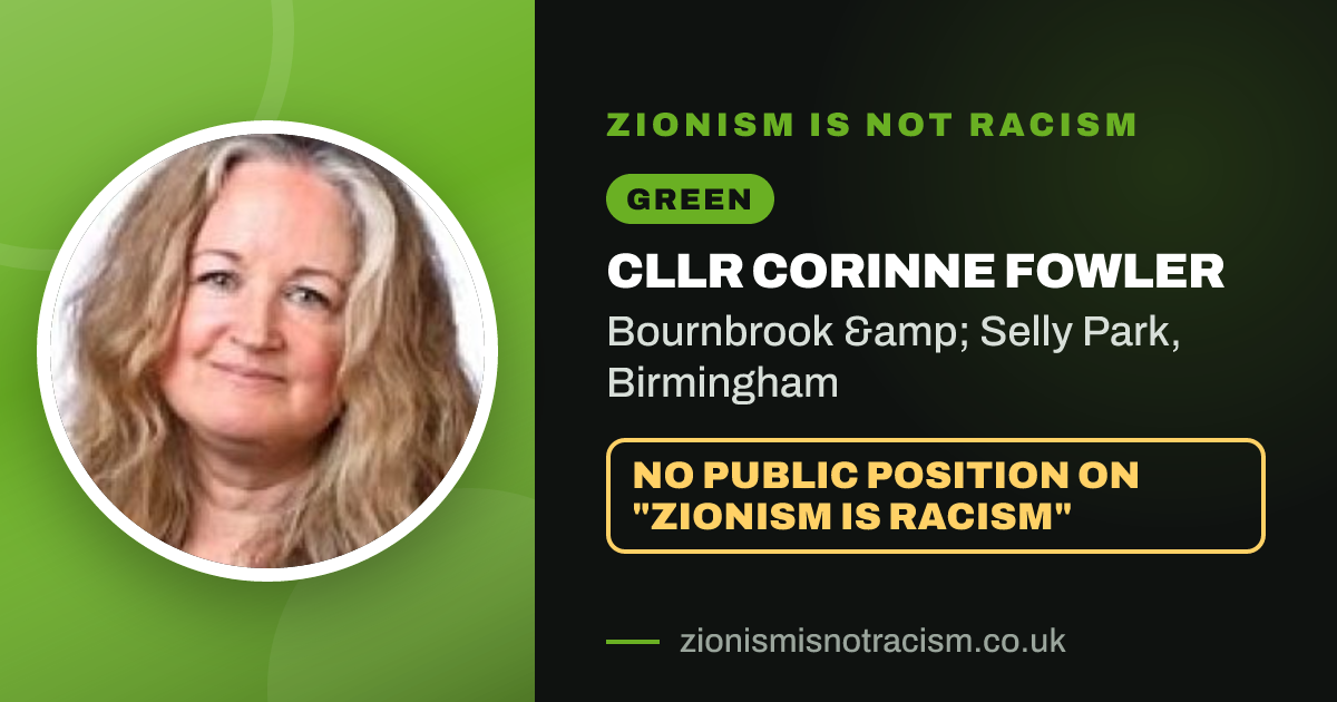Share image: Cllr Corinne Fowler, Bournbrook & Selly Park ward, Birmingham