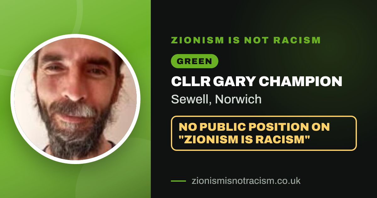 Share image: Cllr Gary Champion, Sewell ward, Norwich
