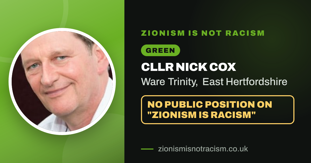Share image: Cllr Nick Cox, Ware Trinity ward, East Hertfordshire