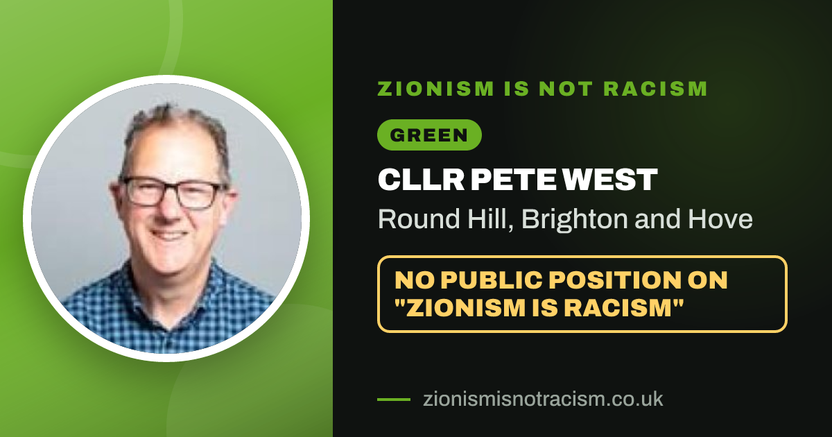 Share image: Cllr Pete West, Round Hill ward, Brighton and Hove