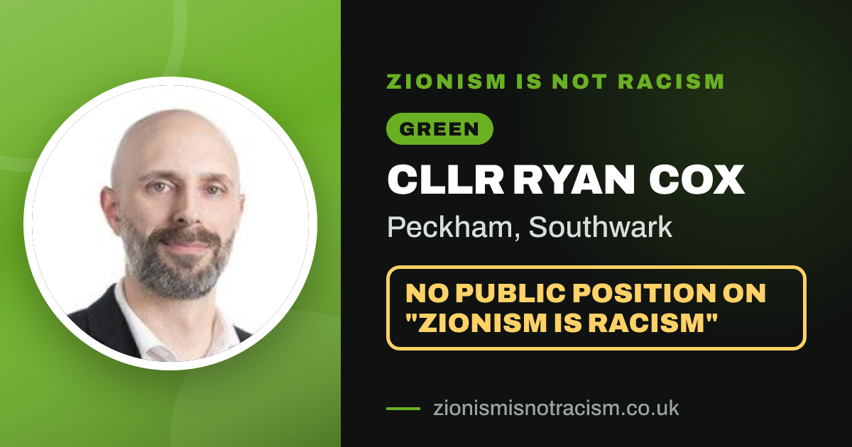 Share image: Cllr Ryan Cox, Peckham ward, Southwark