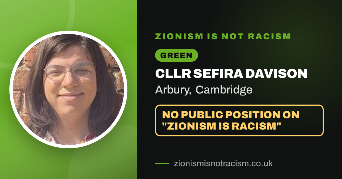 Share image: Cllr Sefira Davison, Arbury ward, Cambridge